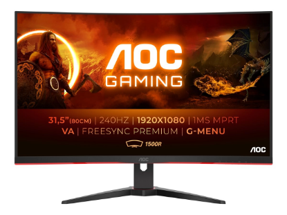 AOC Gaming C32G2ZE/BK - LED monitor - hraní her