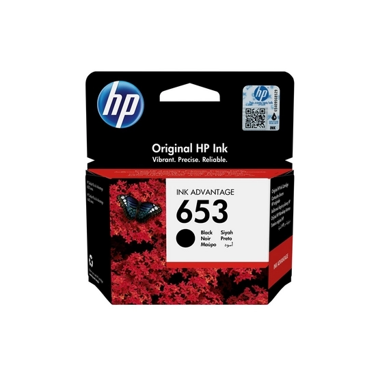 Picture of HP 653 Black Original Ink Advantage Cartridge