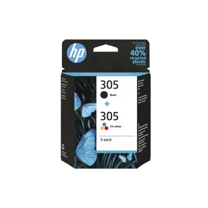 Picture of HP 305 2-Pack Tri-color/Black Original Ink Cartridge
