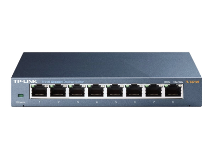 TP-Link TL-SG108 8-port Metal Gigabit Switch - Přepínač - neřízený