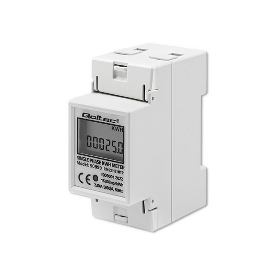 QOLTEC 50899 Single Phase Electronic Energy Consumption Meter 