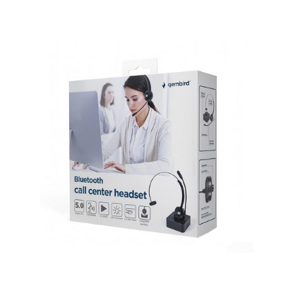 GEMBIRD Náhlavní souprava Bluetooth call centra, mono, černá