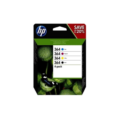 HP 364 - 4-balení - černá, žlutá, azurová, purpurová - originální