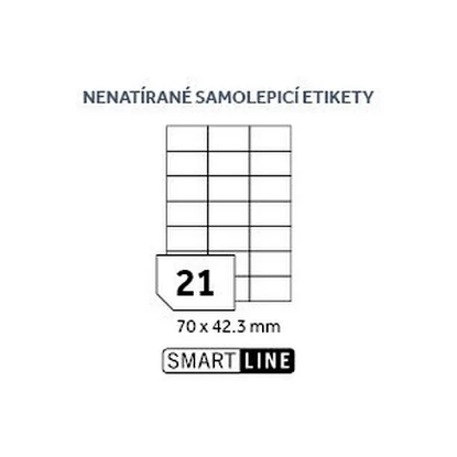 SMART LINE samolepicí etikety - 70 x 42,3 mm