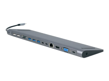 GEMBIRD A-CM-COMBO9-01 USB Type C 9in1 multi port adapter